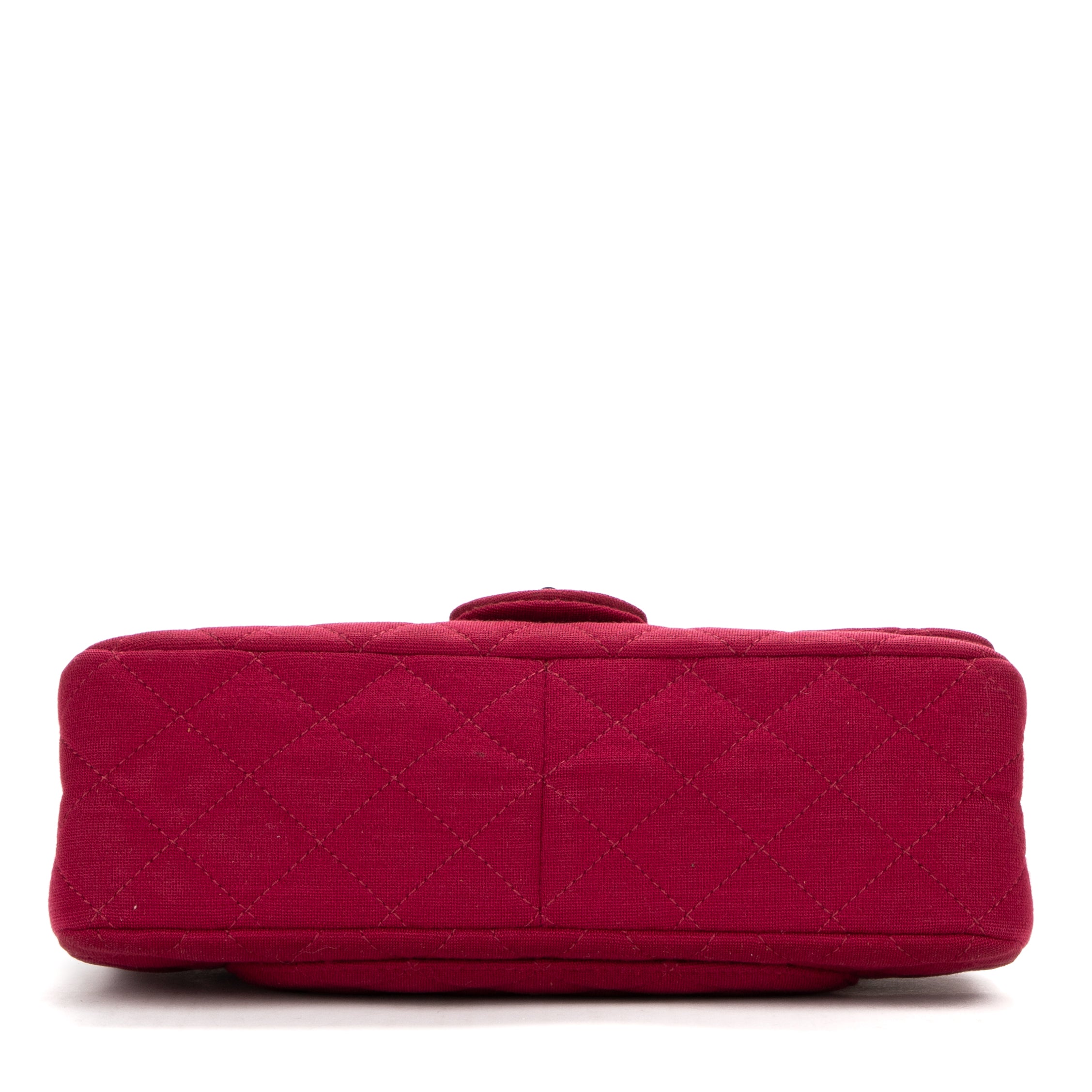 Shoulder Bag Large 227 Reissue Flap Framboise Jersey Quilted Canvas