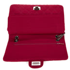 Shoulder Bag Large 227 Reissue Flap Framboise Jersey Quilted Canvas