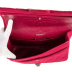 Shoulder Bag Large 227 Reissue Flap Framboise Jersey Quilted Canvas
