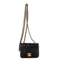 Shoulder Bag Classic Flap Mini Black Calfskin Quilted Leather
