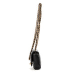 Shoulder Bag Classic Flap Mini Black Calfskin Quilted Leather