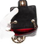 Shoulder Bag Classic Flap Mini Black Calfskin Quilted Leather