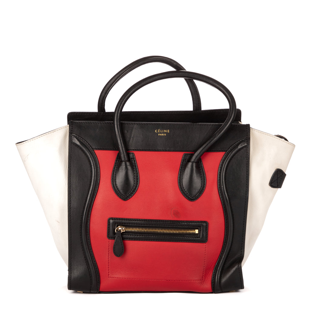 Handbag Mini Lugagge Red Calfskin Leather