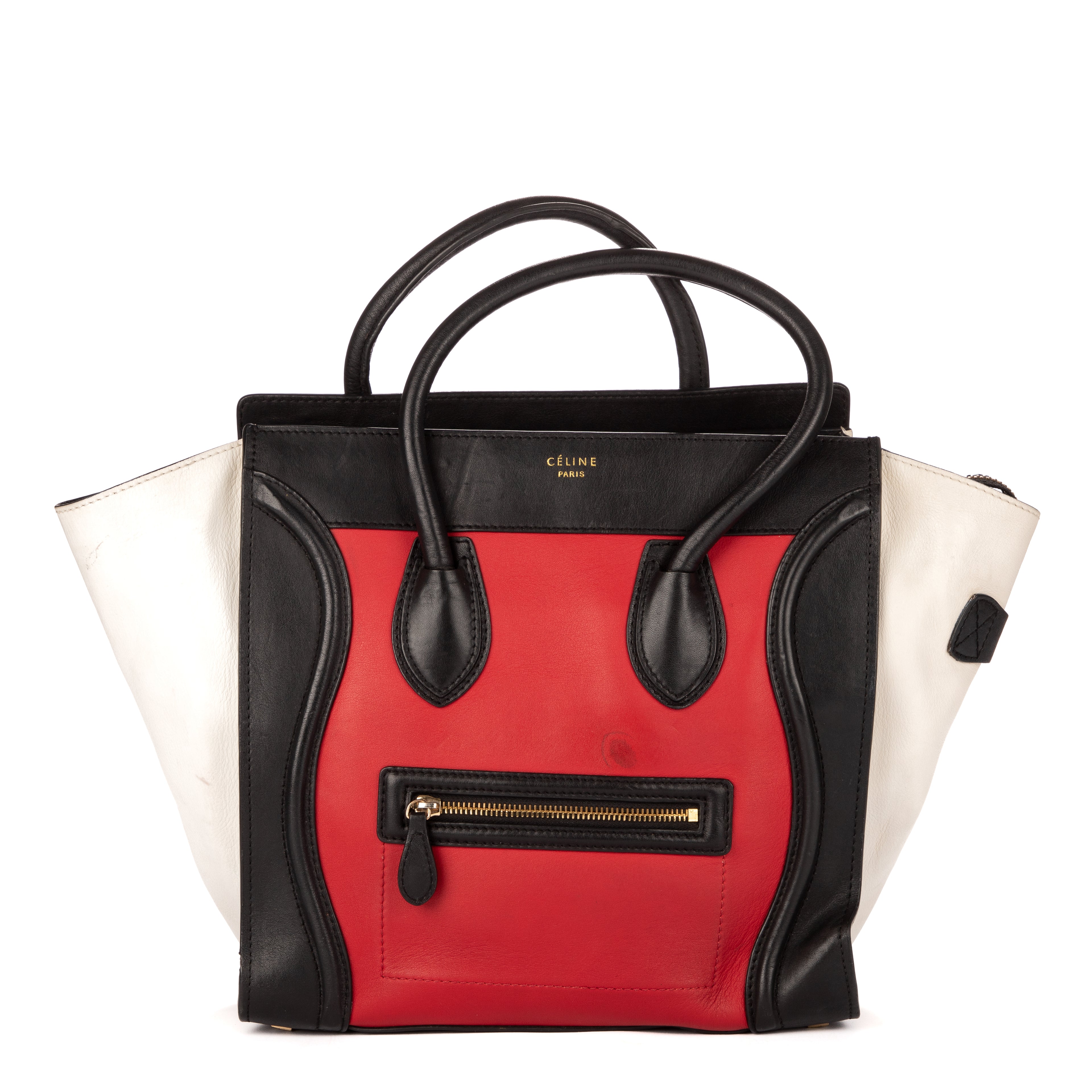 Handbag Mini Lugagge Red Calfskin Leather