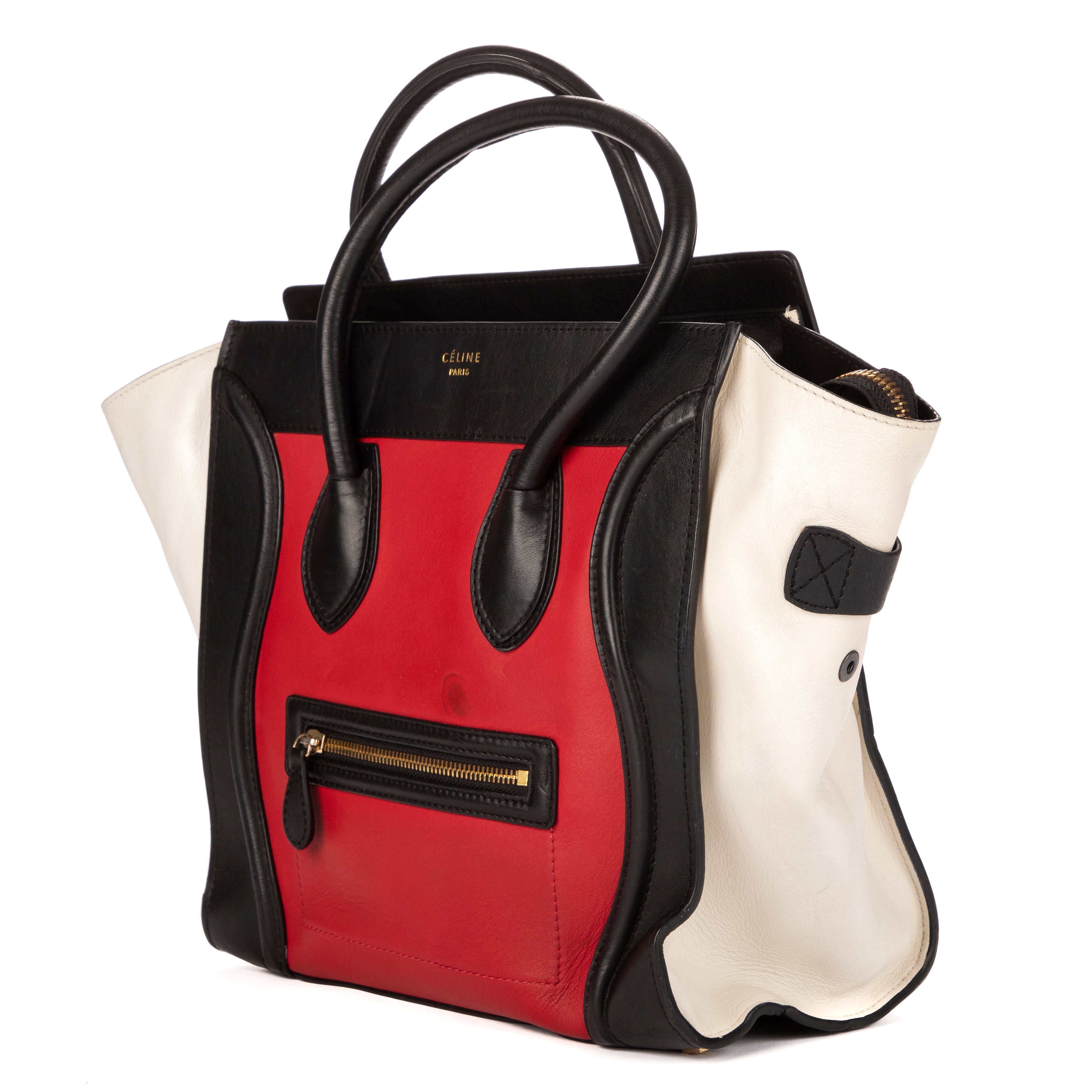 Handbag Mini Lugagge Red Calfskin Leather