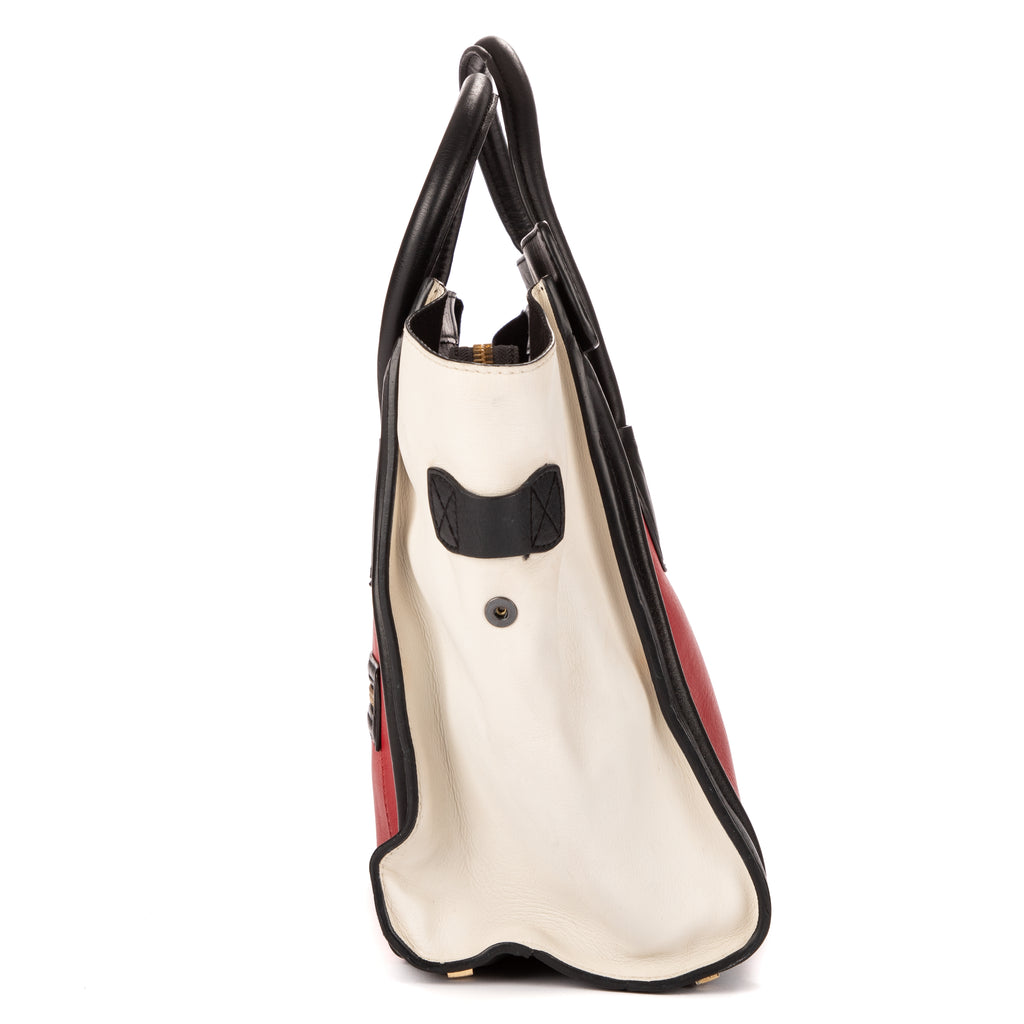 Handbag Mini Lugagge Red Calfskin Leather