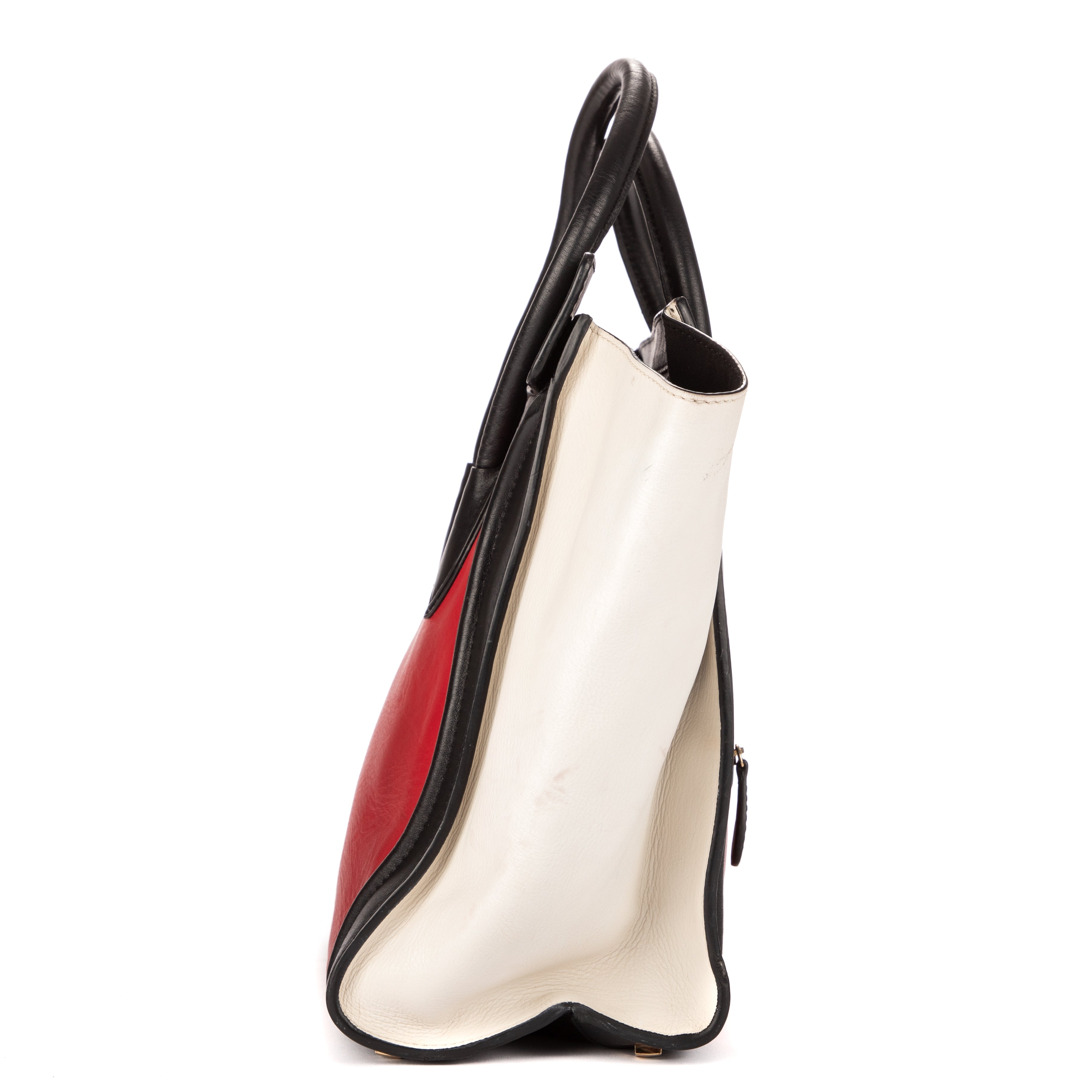 Handbag Mini Lugagge Red Calfskin Leather