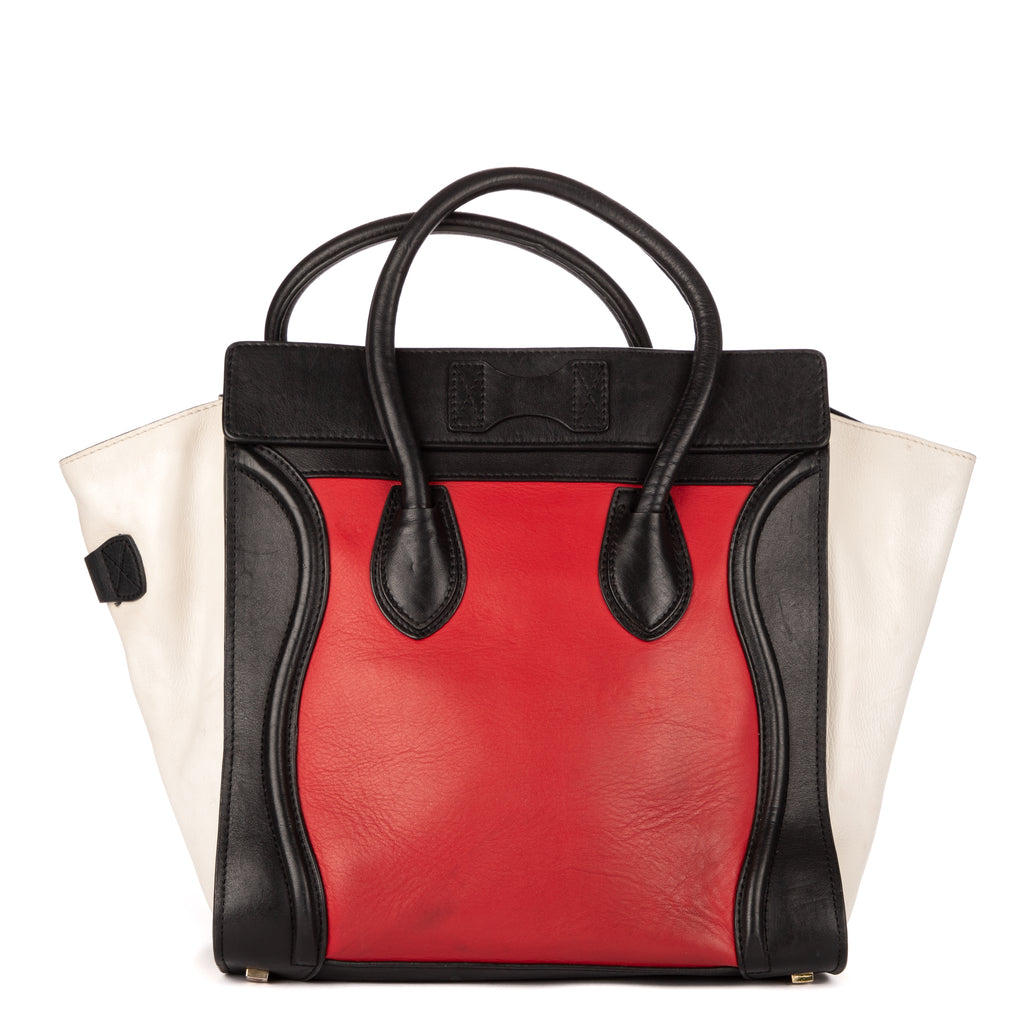 Handbag Mini Lugagge Red Calfskin Leather