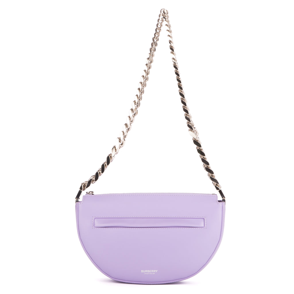 Shoulder Bag Zip Olimpia Violet Calfskin Leather