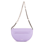 Shoulder Bag Zip Olimpia Violet Calfskin Leather