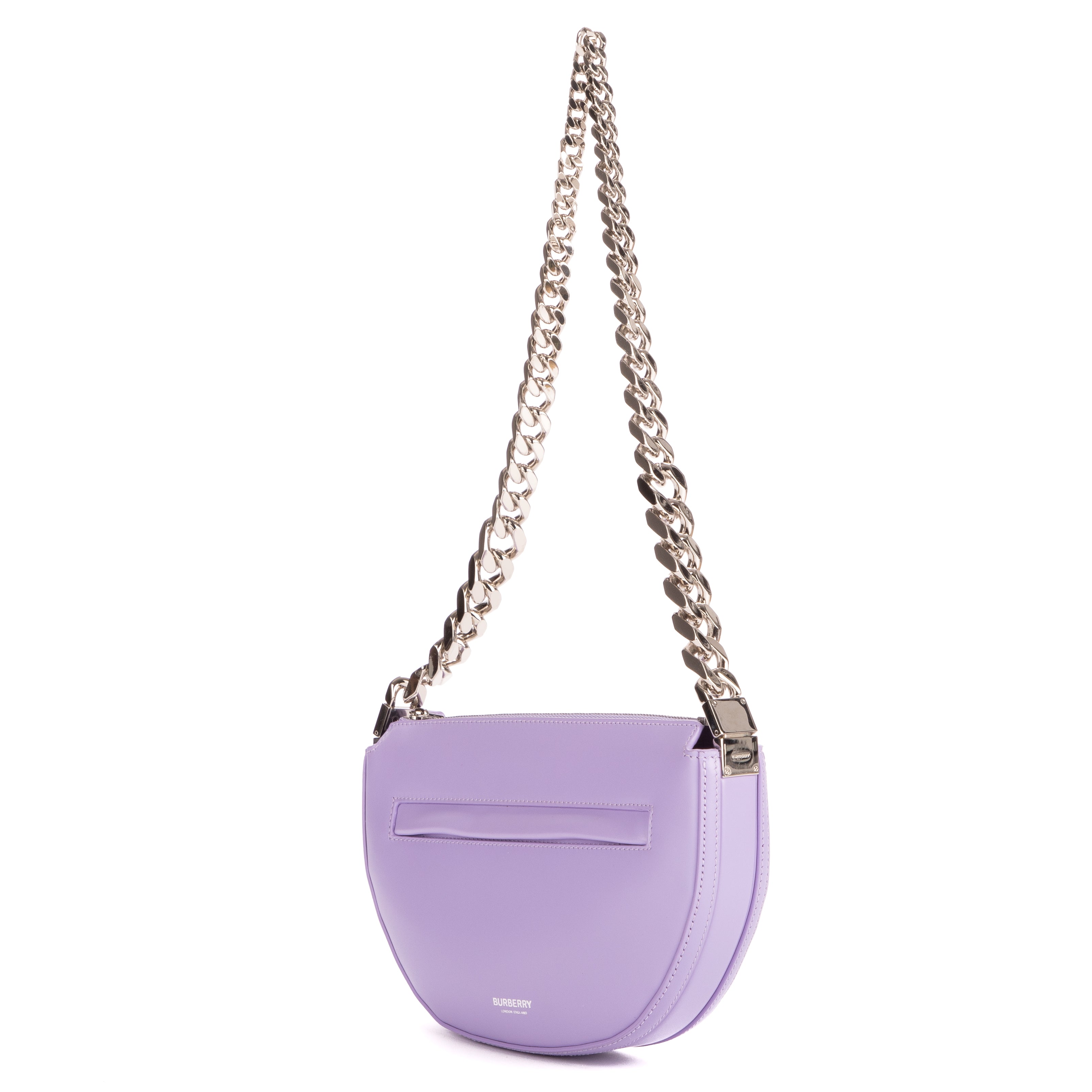 Shoulder Bag Zip Olimpia Violet Calfskin Leather