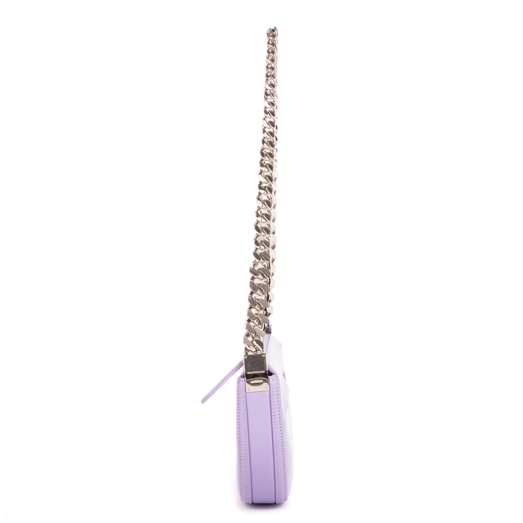 Shoulder Bag Zip Olimpia Violet Calfskin Leather