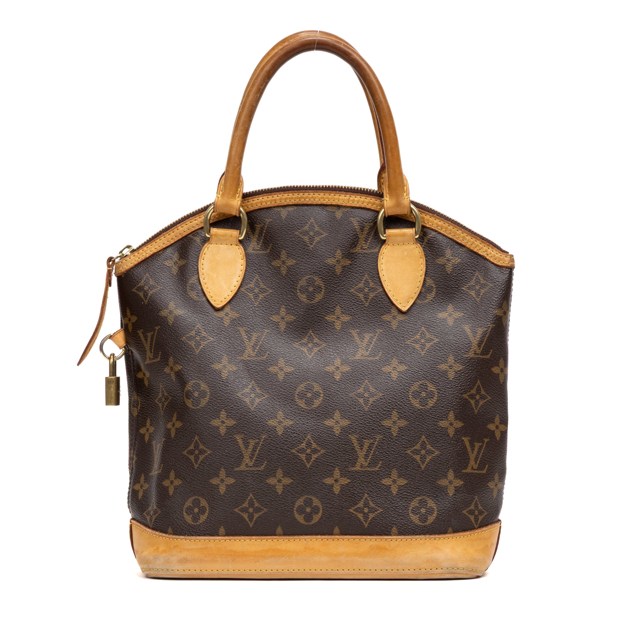 Handbag Lock it Petit Brown Monogram Canvas