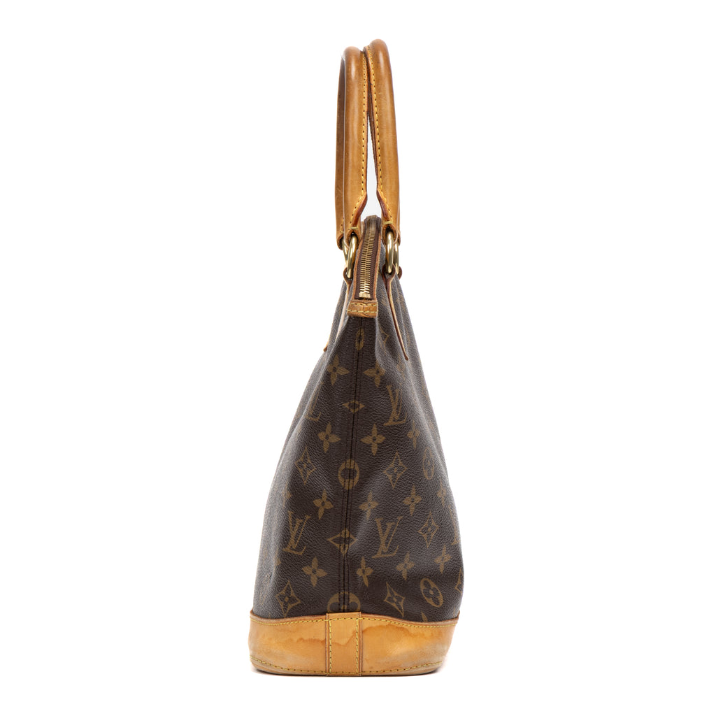 Handbag Lock it Petit Brown Monogram Canvas