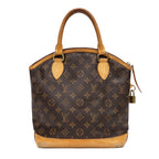 Handbag Lock it Petit Brown Monogram Canvas