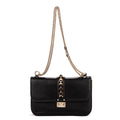 Shoulder Bag Glam Lock Black Calfskin Leather