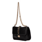 Shoulder Bag Glam Lock Black Calfskin Leather