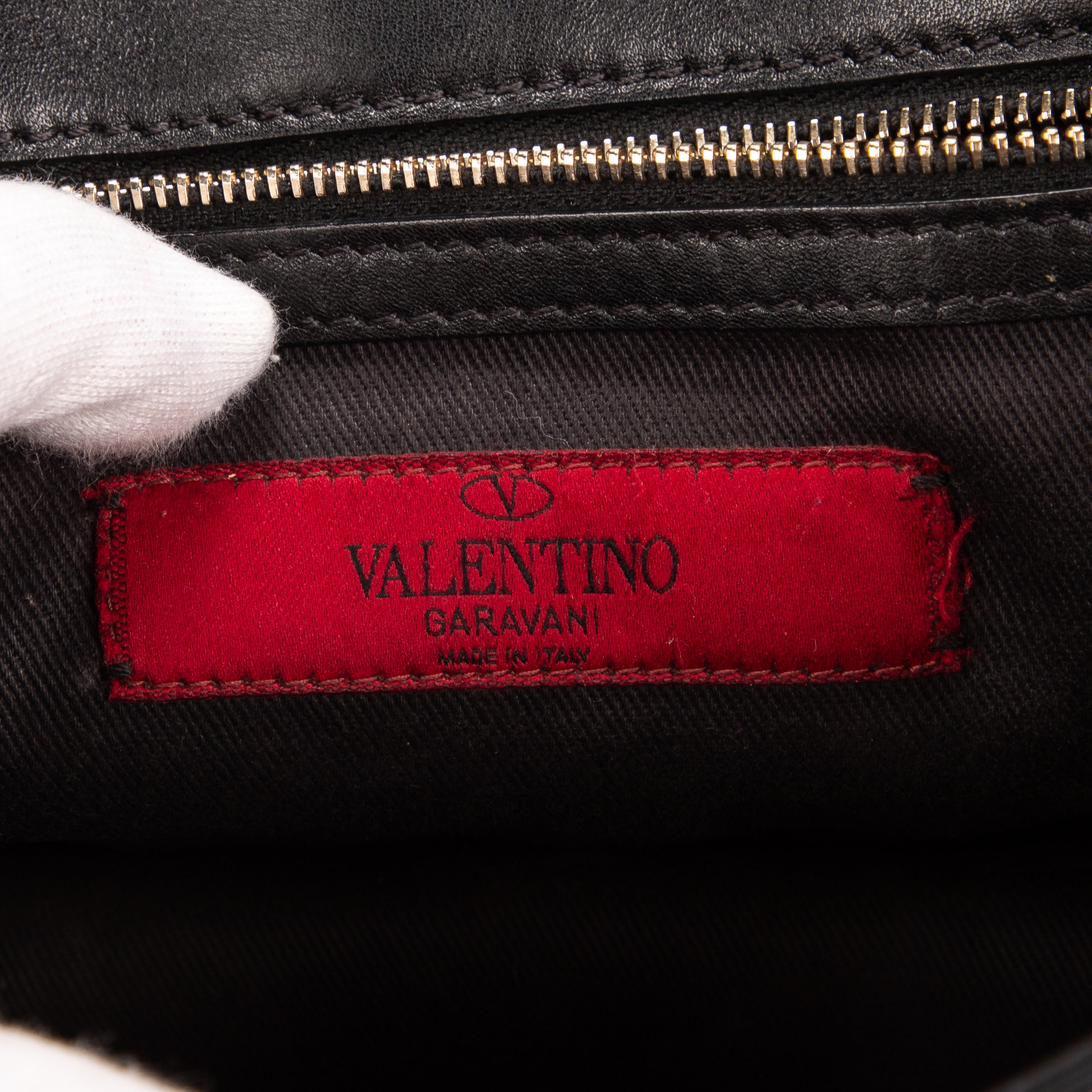 Shoulder Bag Glam Lock Black Calfskin Leather