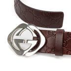 Belt Losang GG 100 100 Brown Guccissima calfskin leather