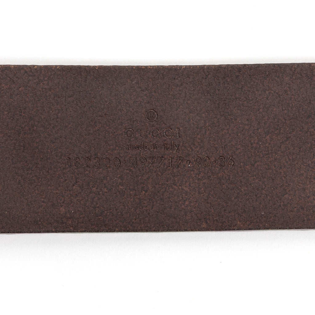 Belt Losang GG 100 100 Brown Guccissima calfskin leather