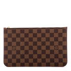 Clutch Neverfull Pouch Brown Damier Ebene