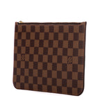 Clutch Neverfull Pouch Brown Damier Ebene