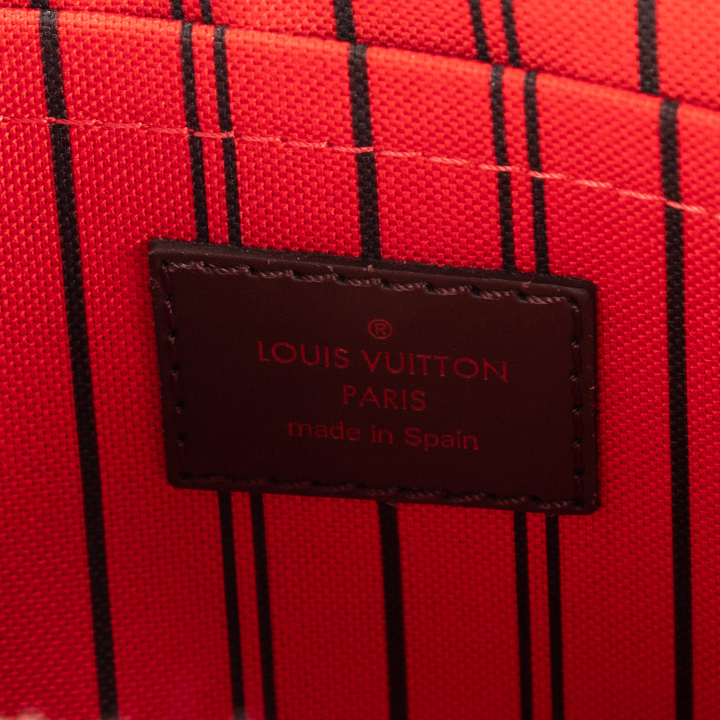 Clutch Neverfull Pouch Brown Damier Ebene