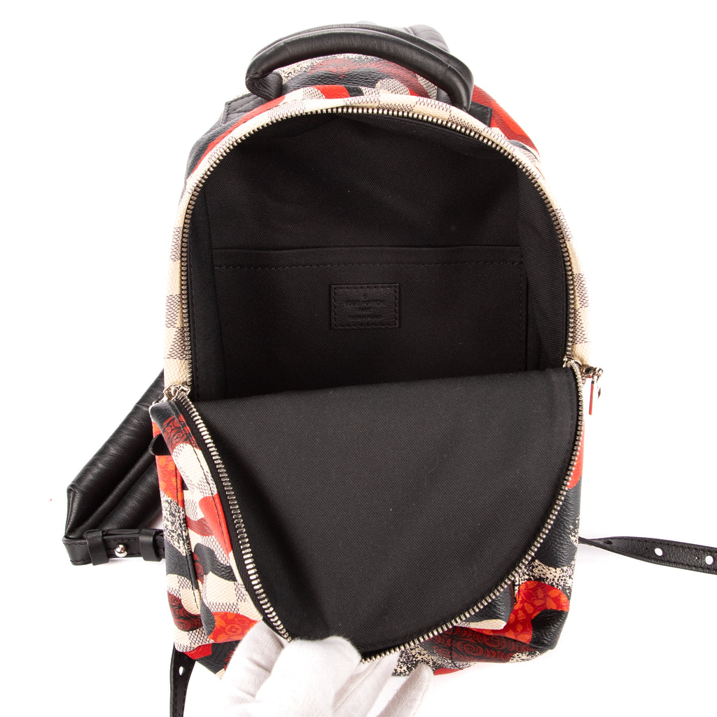 Backpack Ltd. Ed. Patchwork Waves Palm Springs Beige Signature Waves Patchwork Damier Azur