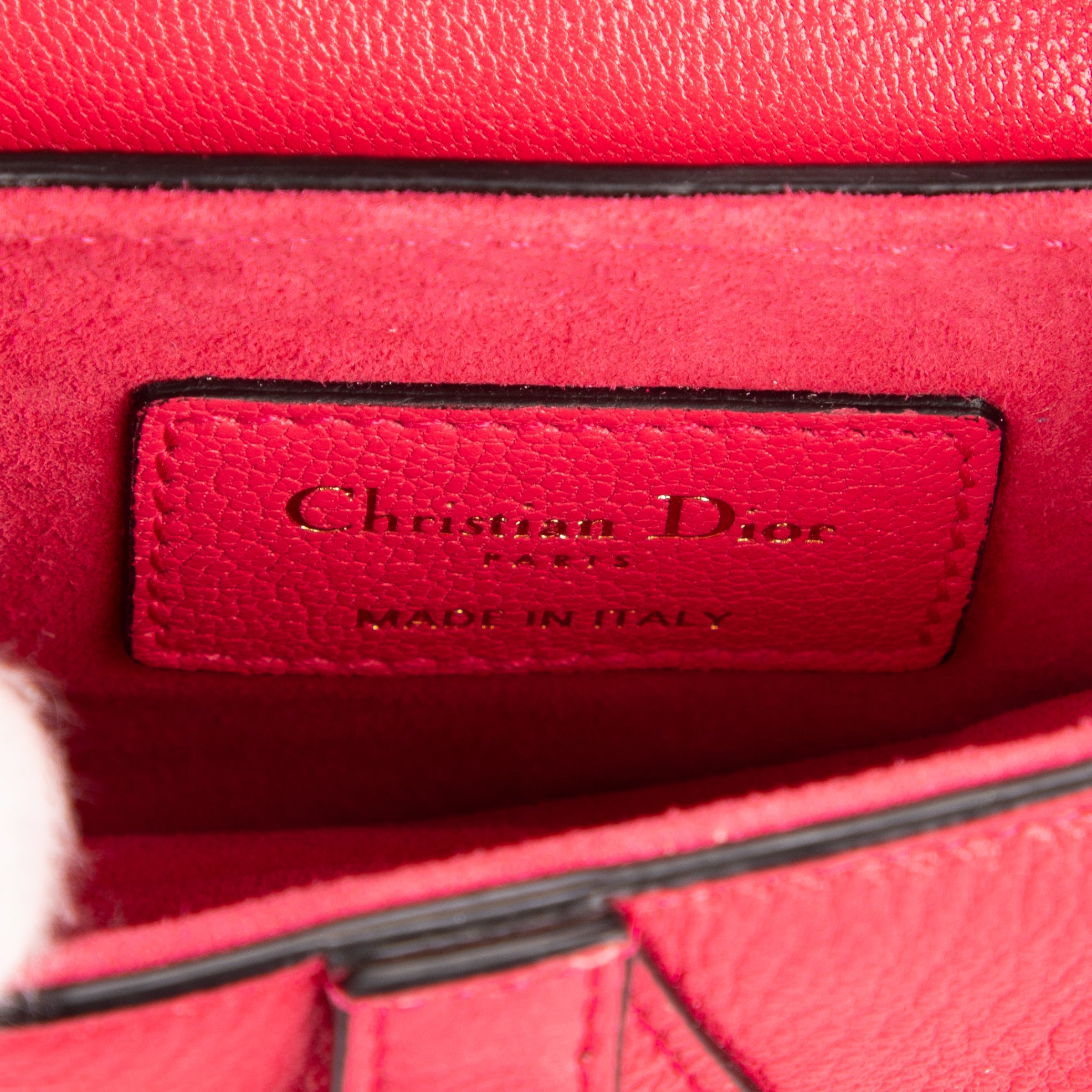 Handbag Saddle Mini Rose Calfskin Leather