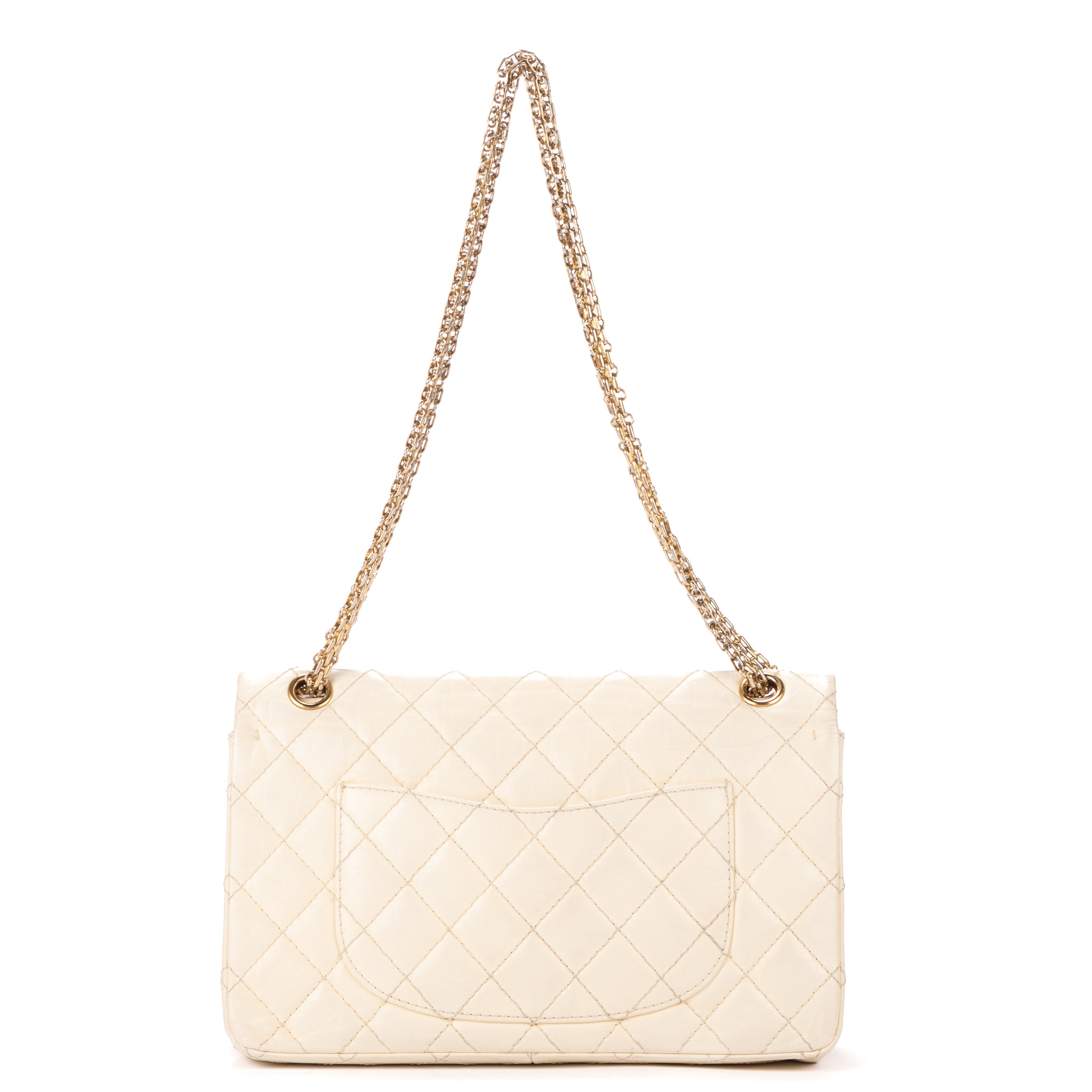 Shoulder Bag Medium Reissue 2.55 double flap 266 Medium Beige Aged Calfskin Leather