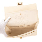 Shoulder Bag Medium Reissue 2.55 double flap 266 Medium Beige Aged Calfskin Leather