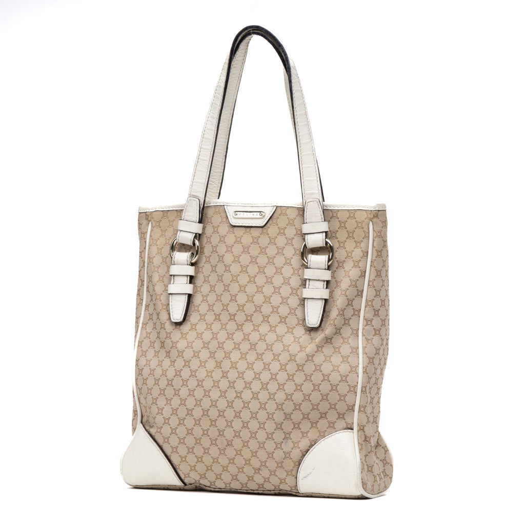 Shoulder Bag Tote Beige Monogram Canvas