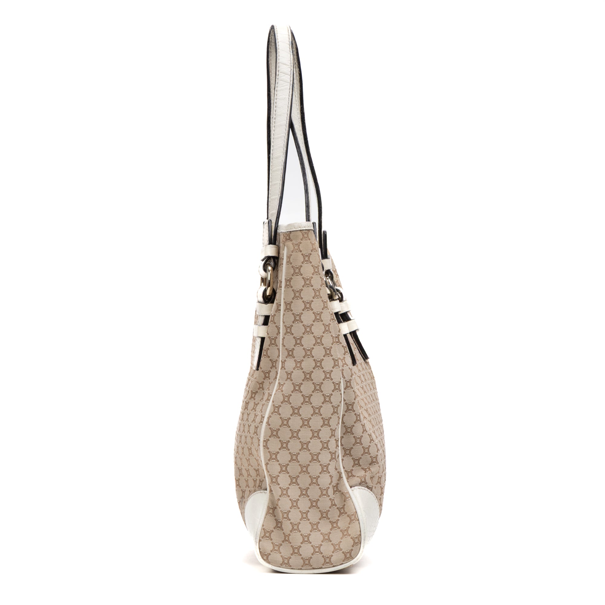 Shoulder Bag Tote Beige Monogram Canvas