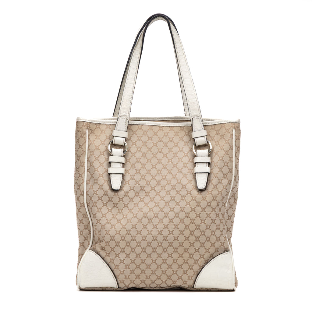 Shoulder Bag Tote Beige Monogram Canvas