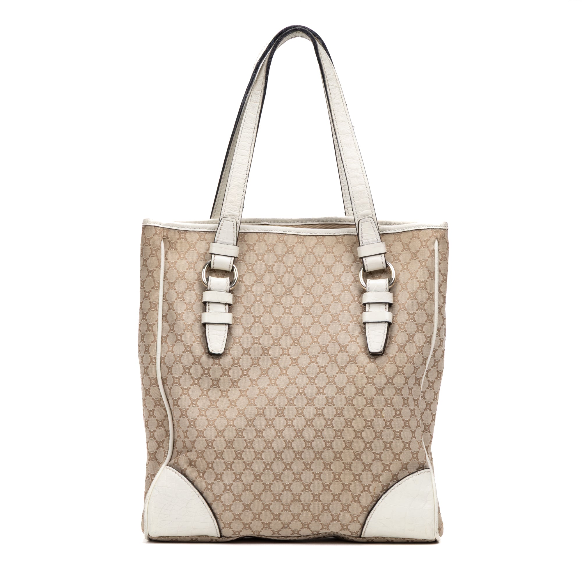 Shoulder Bag Tote Beige Monogram Canvas
