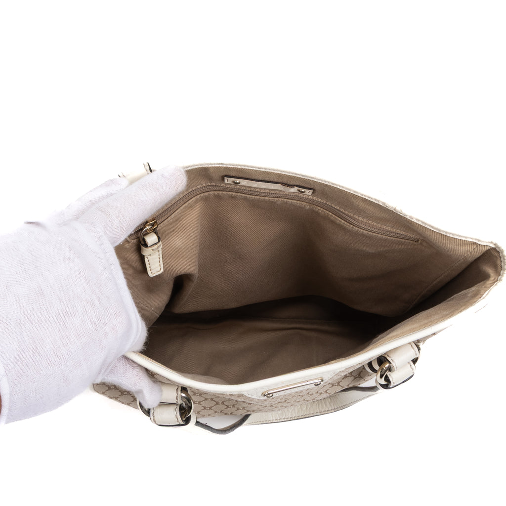 Shoulder Bag Tote Beige Monogram Canvas