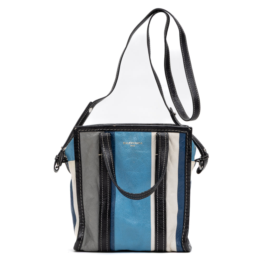 Handbag Bazar Shopper Tote XS Blue Aged Calfskin Leather