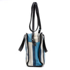 Handbag Bazar Shopper Tote XS Blue Aged Calfskin Leather