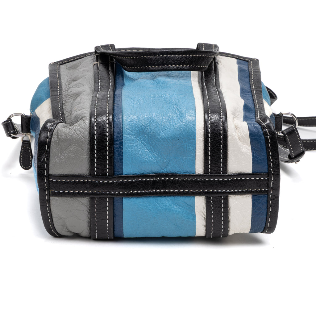 Handbag Bazar Shopper Tote XS Blue Aged Calfskin Leather
