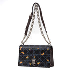 Shoulder Bag Diorama Medium Black Calfskin Leather