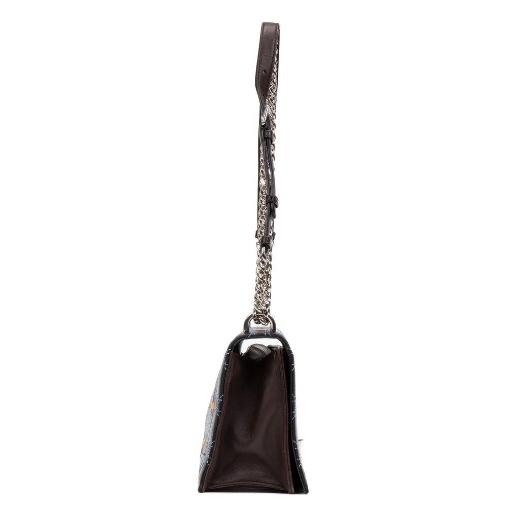 Shoulder Bag Diorama Medium Black Calfskin Leather