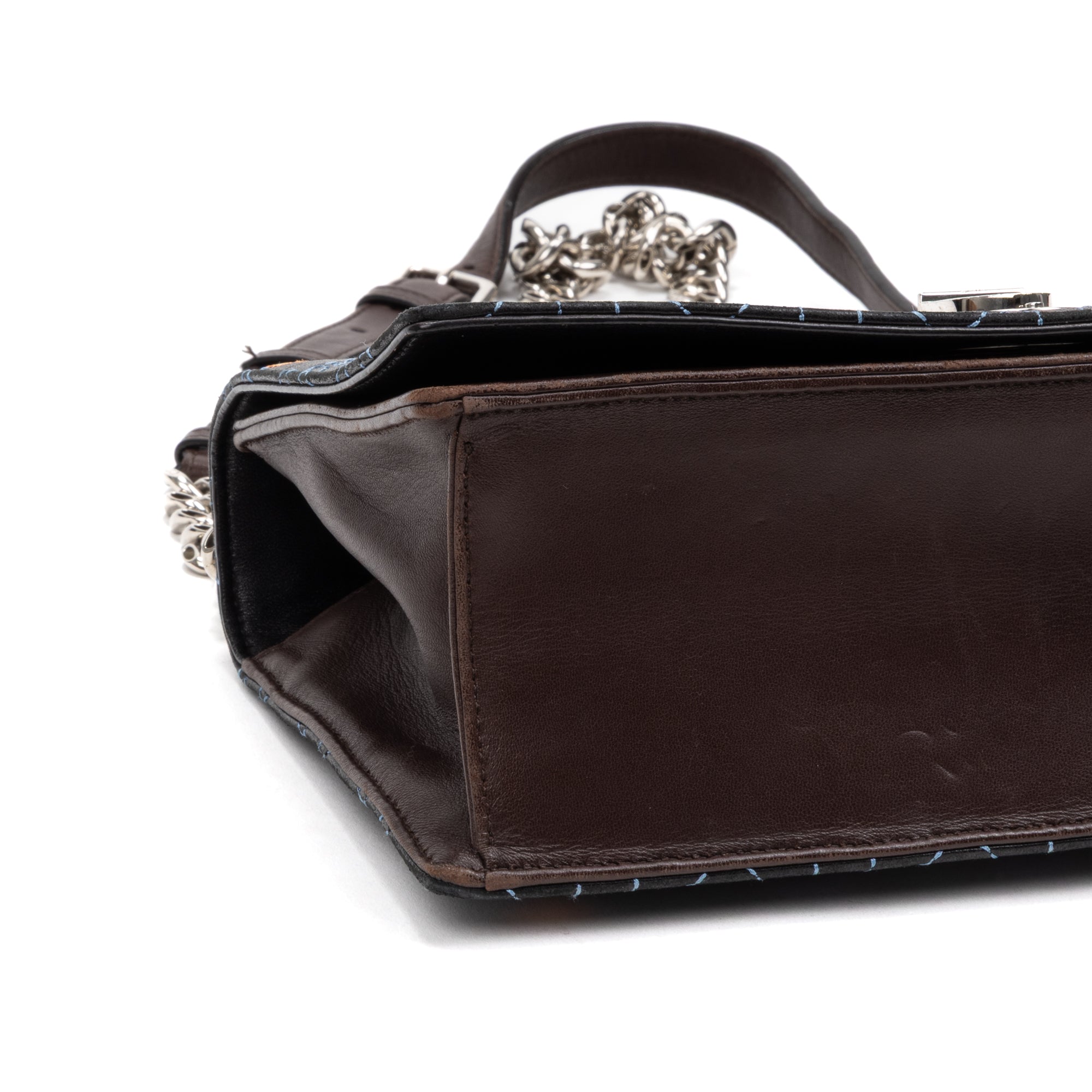 Shoulder Bag Diorama Medium Black Calfskin Leather