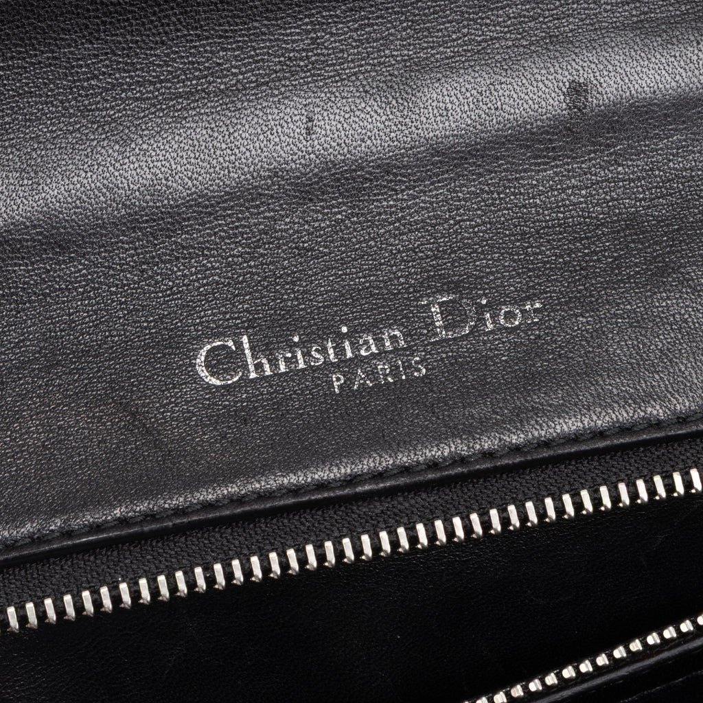 Shoulder Bag Diorama Medium Black Calfskin Leather