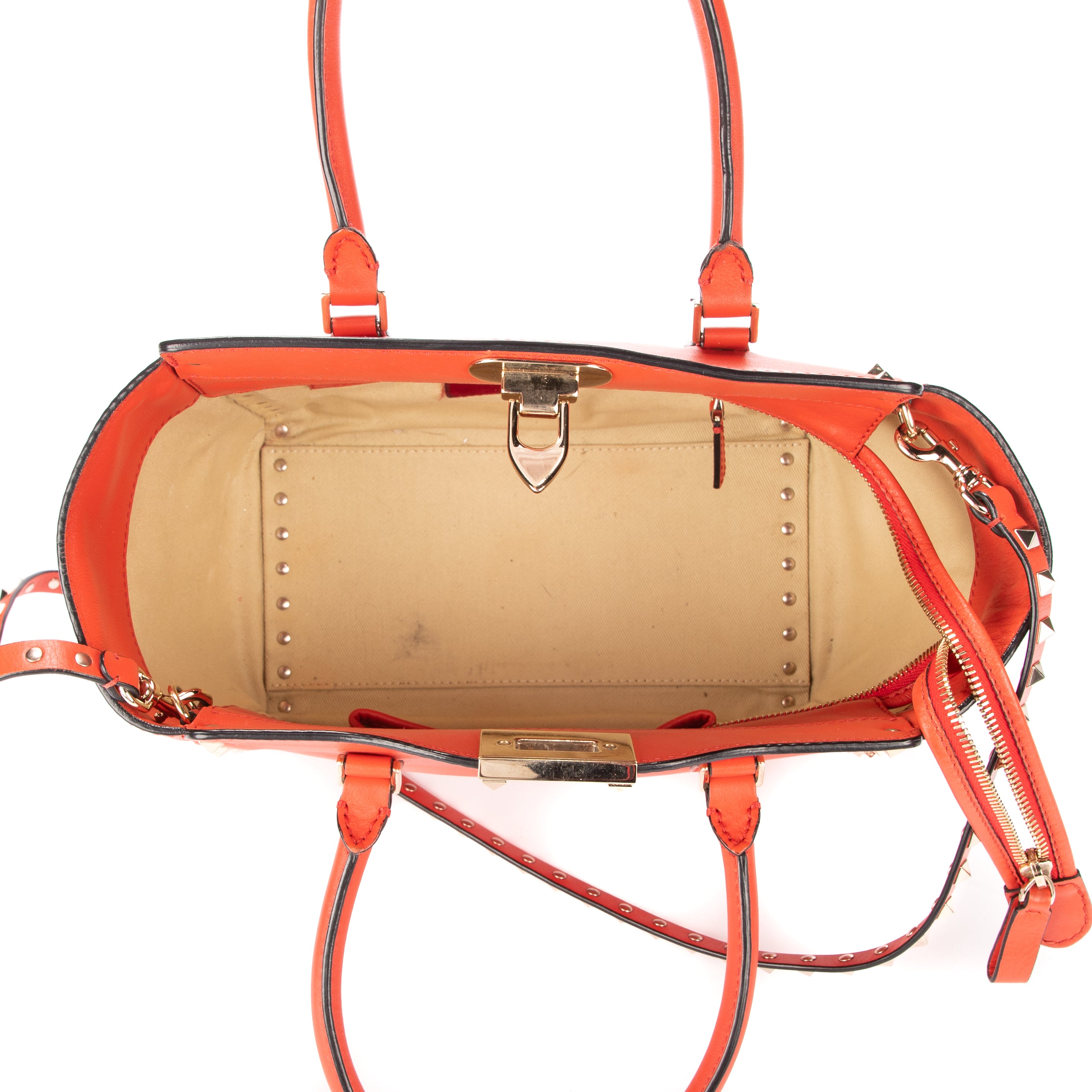 Shoulder Bag Glam Lock Salmon Calfskin Leather