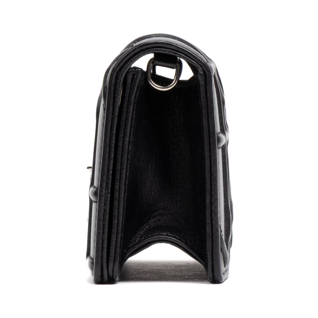 Shoulder Bag Diorama Micro Black Calfskin Leather