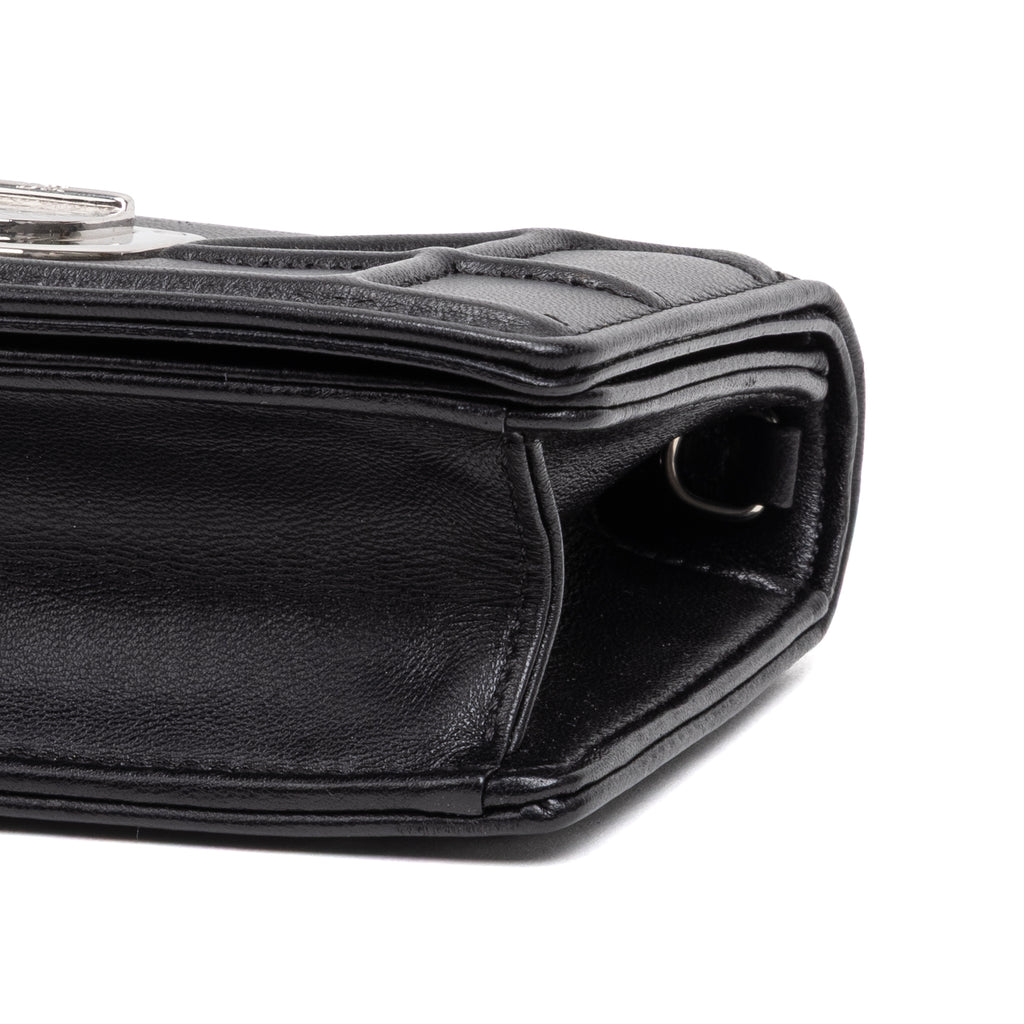 Shoulder Bag Diorama Micro Black Calfskin Leather