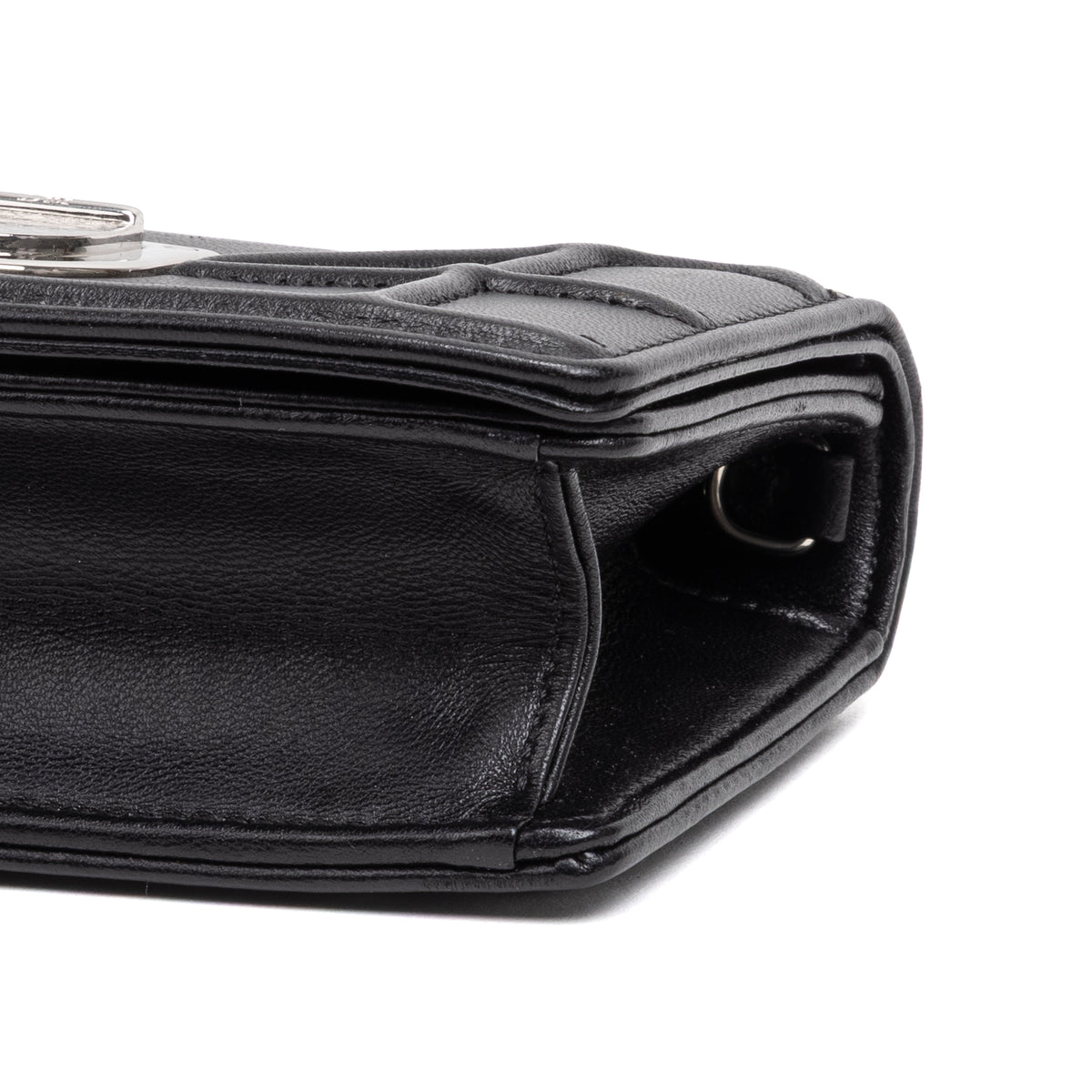 Shoulder Bag Diorama Micro Black Calfskin Leather