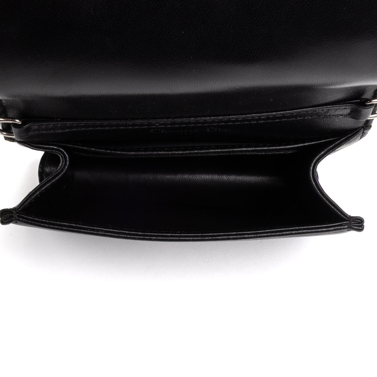 Shoulder Bag Diorama Micro Black Calfskin Leather