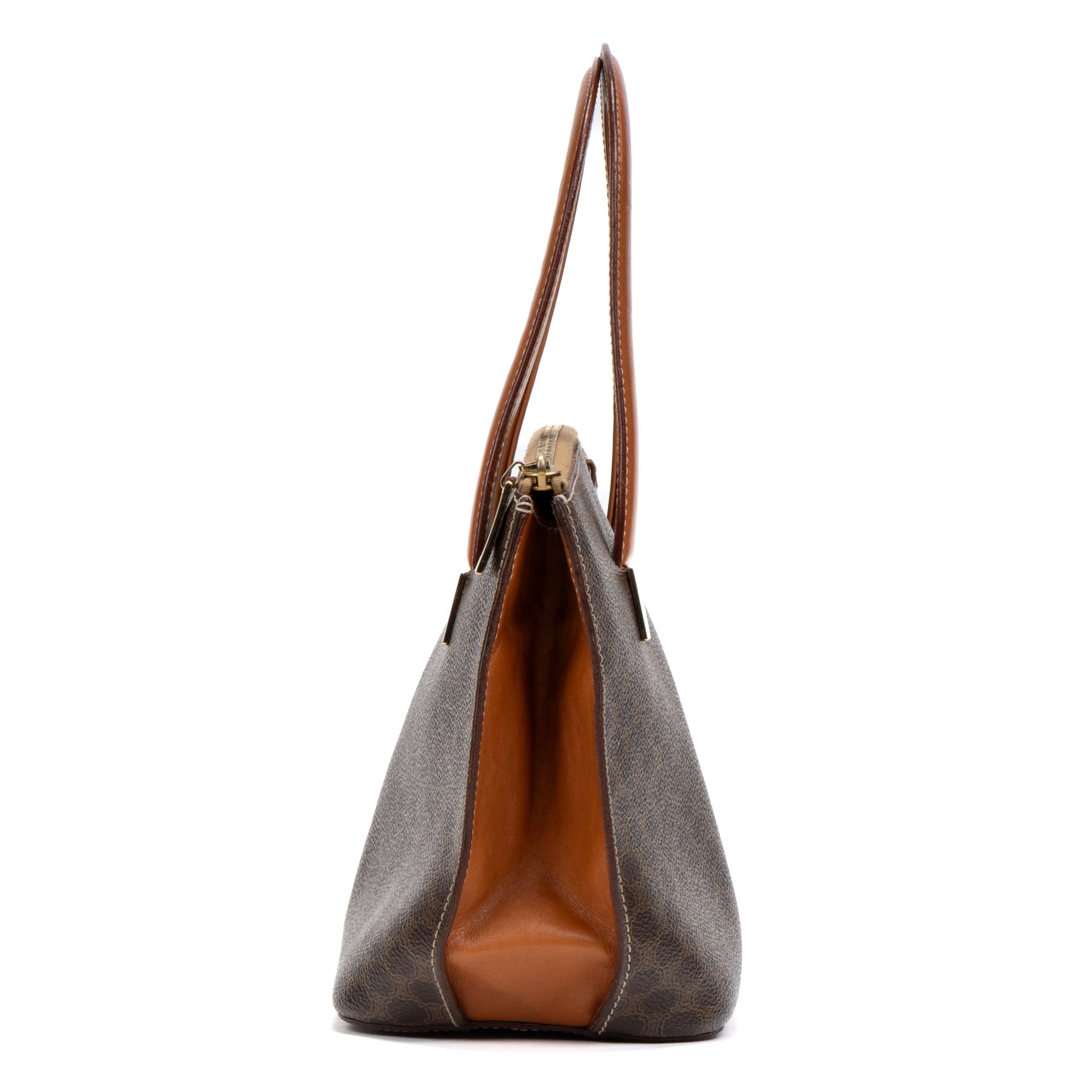 Handbag Epaule Triomphe Brown Monogram Canvas