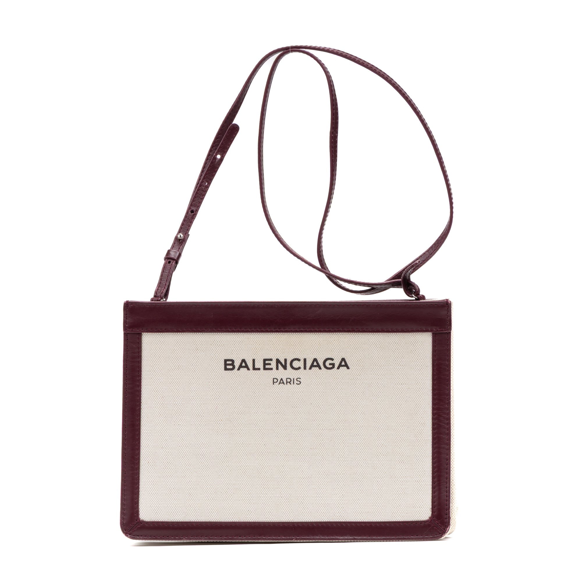 Shoulder Bag Navy Pochette Crossbody Bordeaux Calfskin Leather